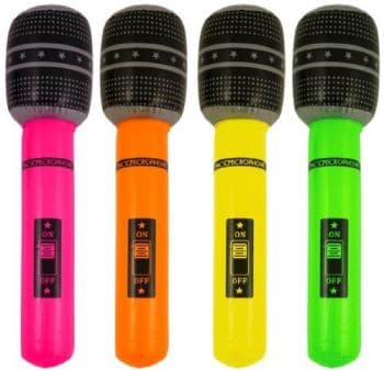 Inflatable Microphone 40cm Asst. Col.