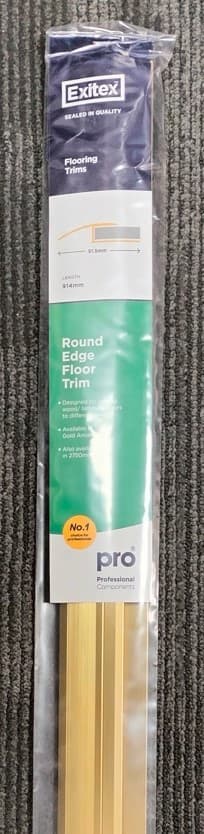 Round Edge Floor Trim Gold 914mm