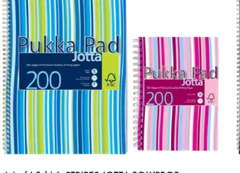 A5 Polyprop Jotta Pad Purple & Blue Stripes