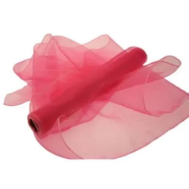 40cm x 9m Shocking Pink Organza Roll (6)