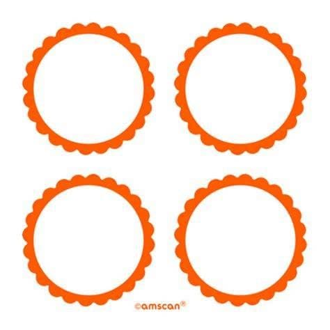 Labels Scalloped Orange