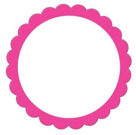 Labels Scalloped Bright Pink