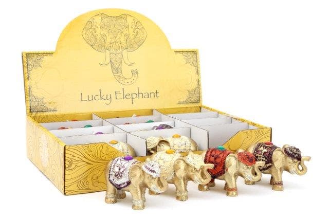 Sifcon 4 Astd Gold Elephant Ornament