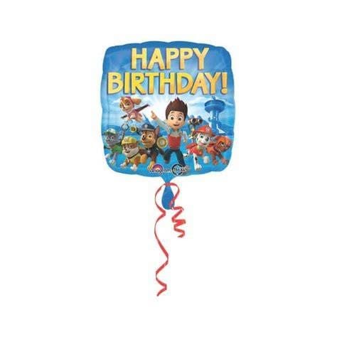 Nickelodeon Metallique Foil Balloon : Paw Patrol Happy Birthday