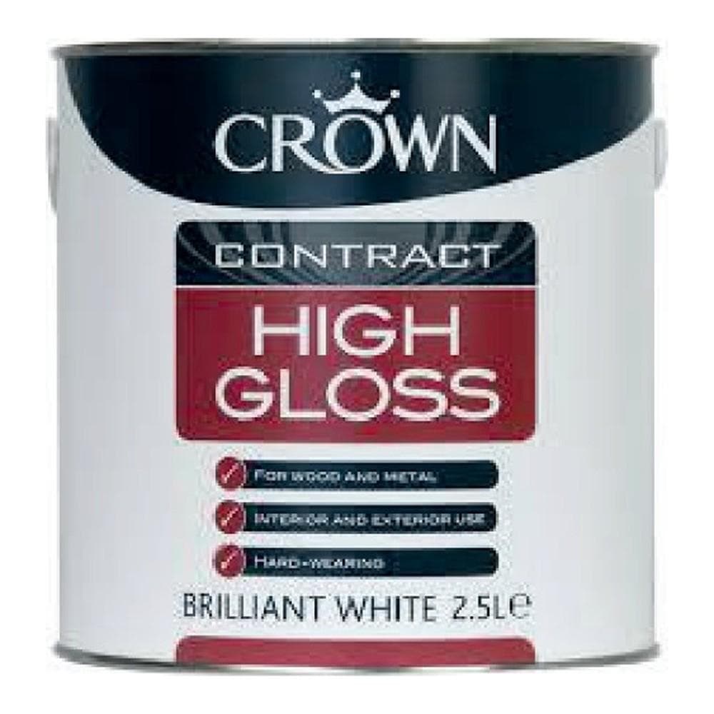 Crown High Gloss Brilliant White 2.5 Ltr.