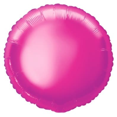 18" Bulk Rnd Hot Pink Foil Bln