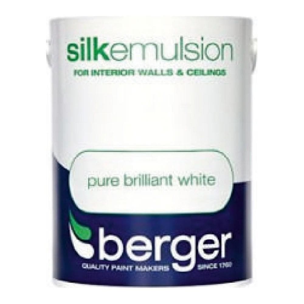 Berger Vinyl Silk Brilliant White 5Ltr