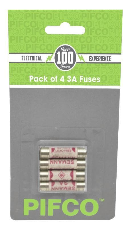 Mains Fuses 3A 4pk
