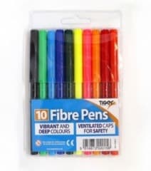 Tiger Fibre Tip Pens Wallet Pk10 2