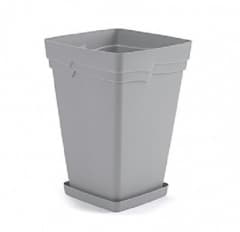 Whitefurze 29cm Tall Square Boston Planter Stone 2
