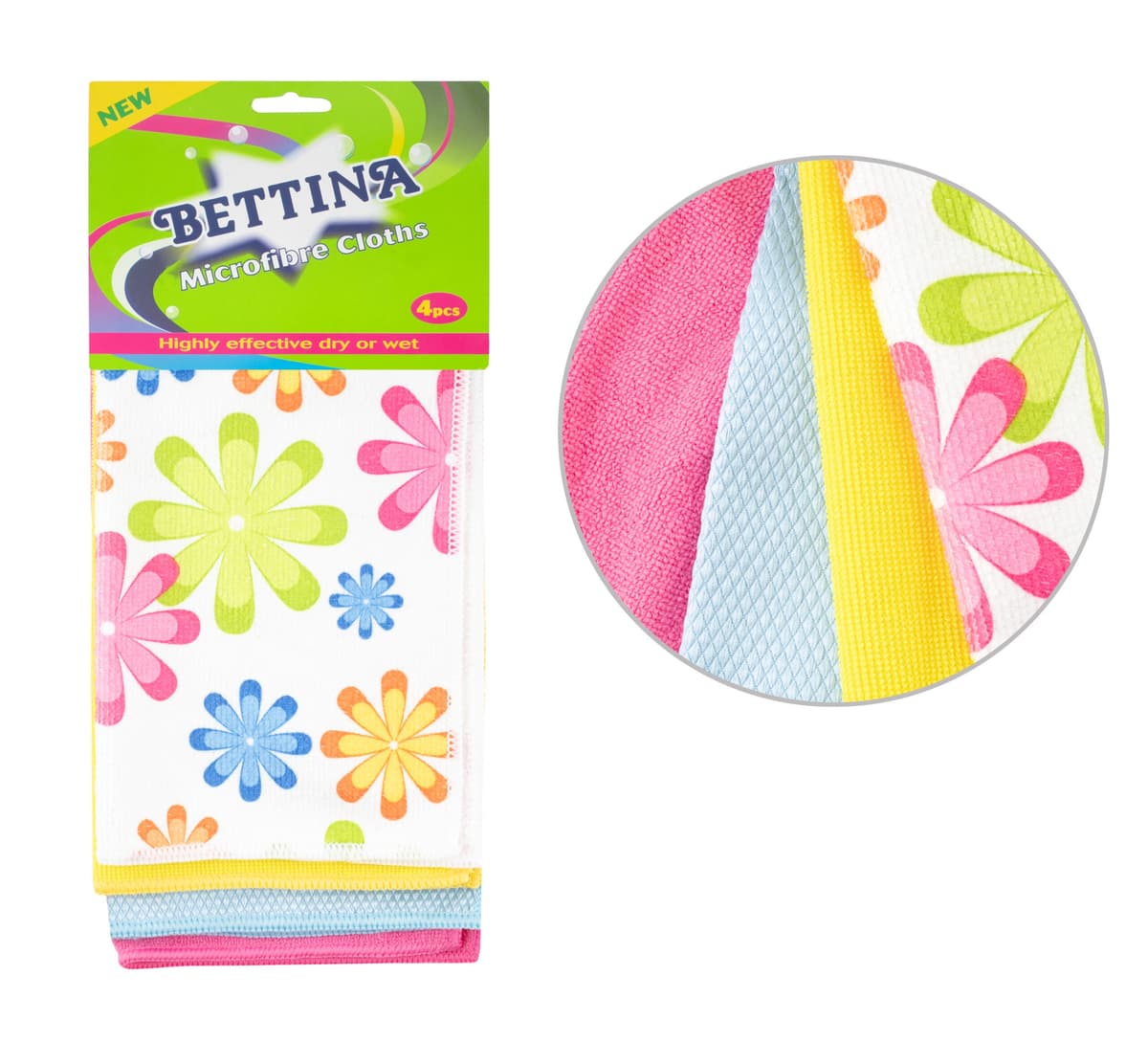 Bettina 4pc Microfibre Cloth
