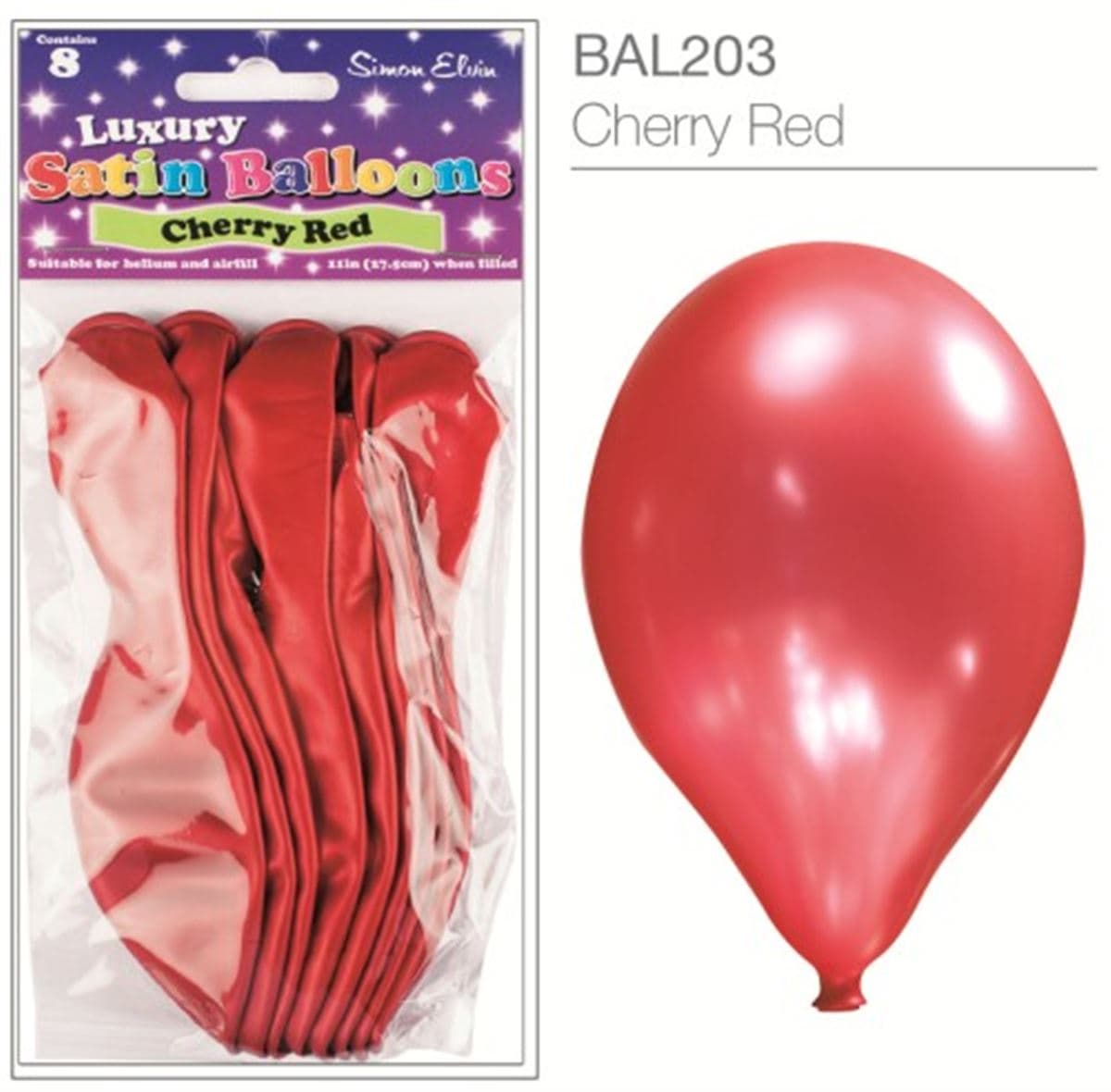 SE  Satin  Cherry Red Luxury Satin Balloons