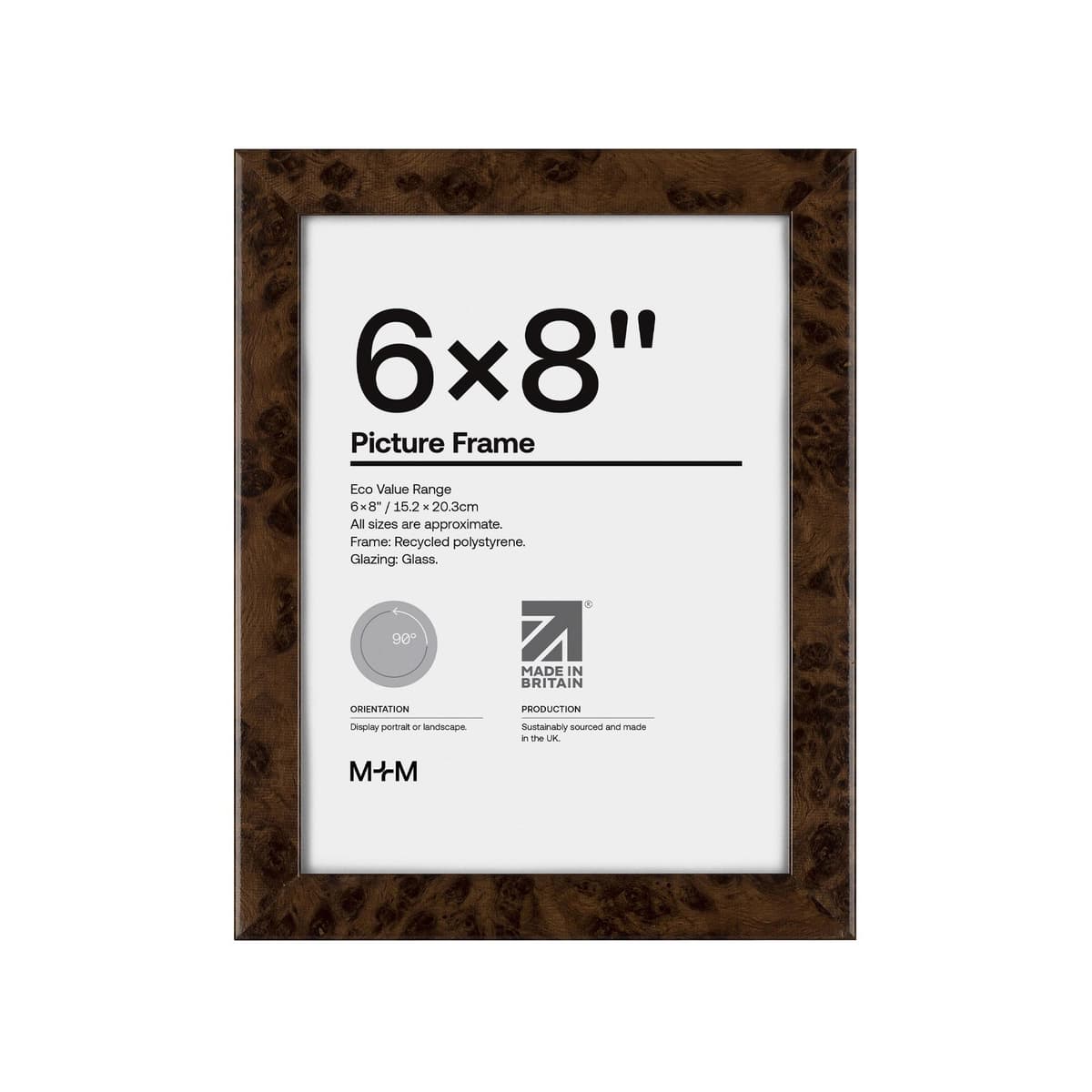 Frame 6 X 4 Indian Walnut
