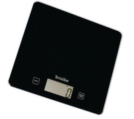 Terrallion T1040 Solid Black Elecronic Digital LCD Kitchen Scale 5kg