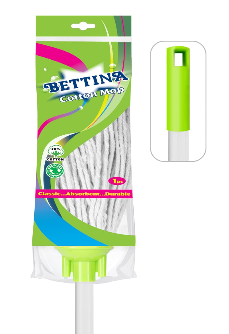 Bettina Cotton Mop Handle 0582 Silver 110cm