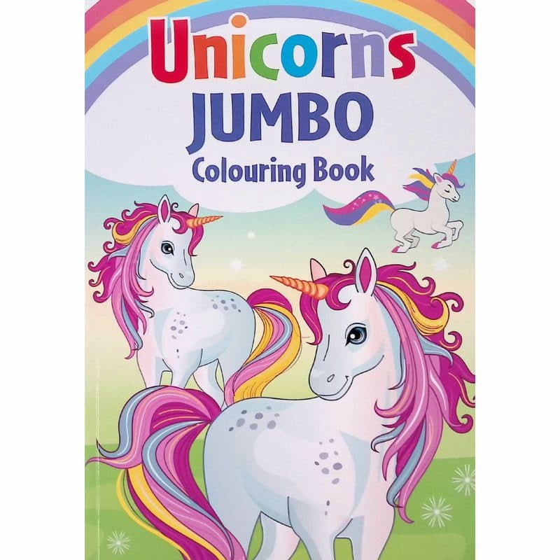 Unicorns jumbo colouring book