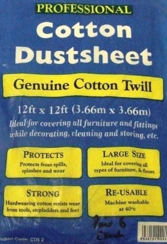 COTTON TWILL 12x12 dustsheet