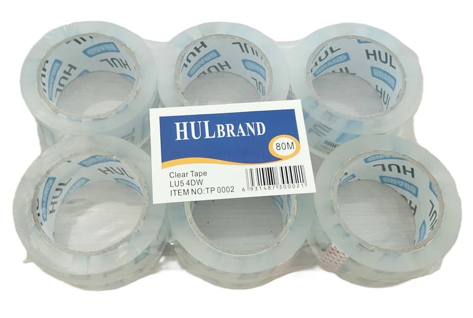 HU Clear Tape 80m , Pack Of 6