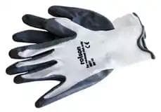 Rolson Tools Grey Nitrile Coated Work Gloves Large 60637