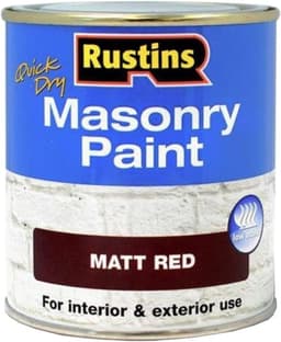 Rustins Masonry Paint Red 250ml 2