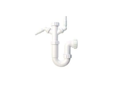 MaKe Washing Machine Trap with Seal & 2 Spigots 40mm x 75mm