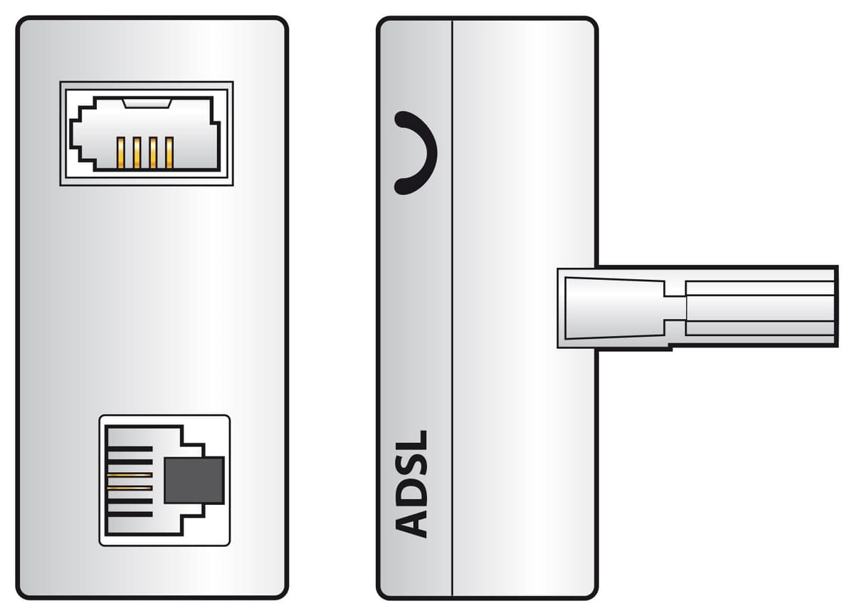 AV:LINK Adaptor ADSL Filter BT431A Plug – RJ11 Socket + BT431A Socket (113.538UK)