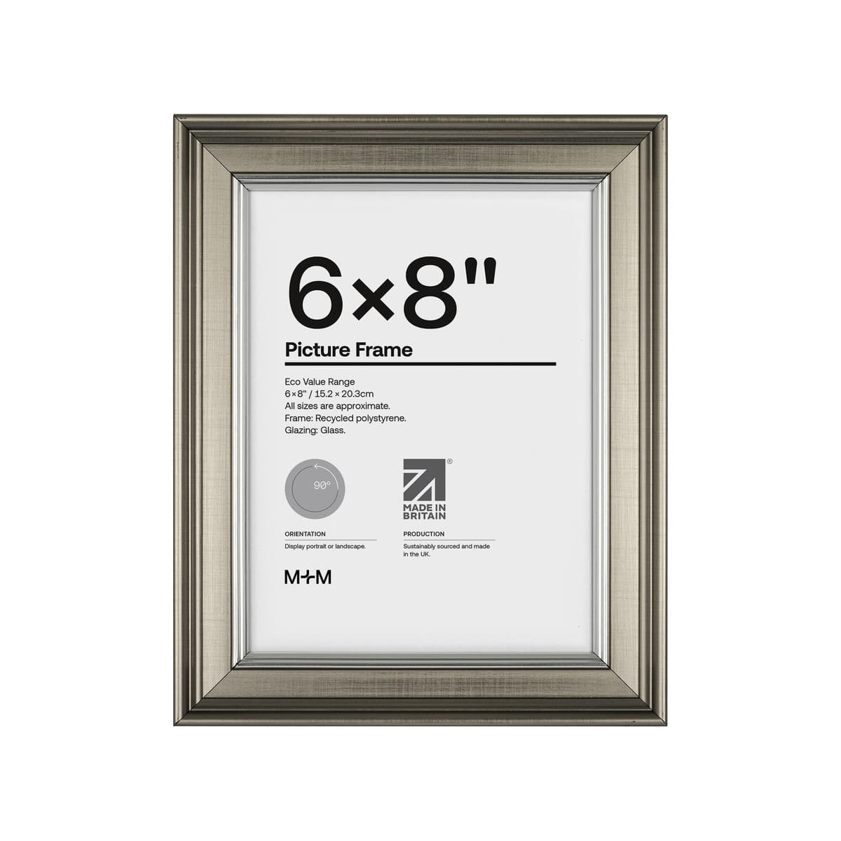Frame Photo  Surrey Gunmetal 3.5 X 3.5"