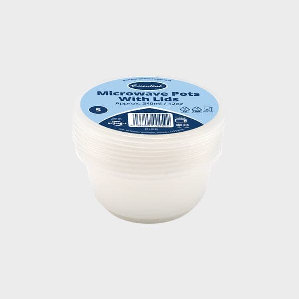 MW 12oz pk5 ROUND CONTAINER AND LID