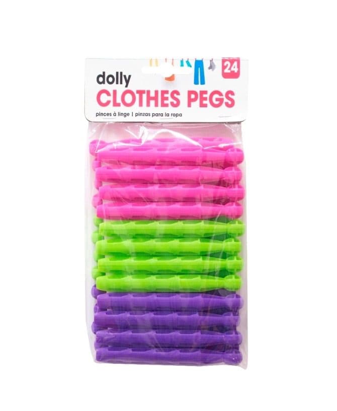 UBL DOLLY PEGS PLASTIC 24PK