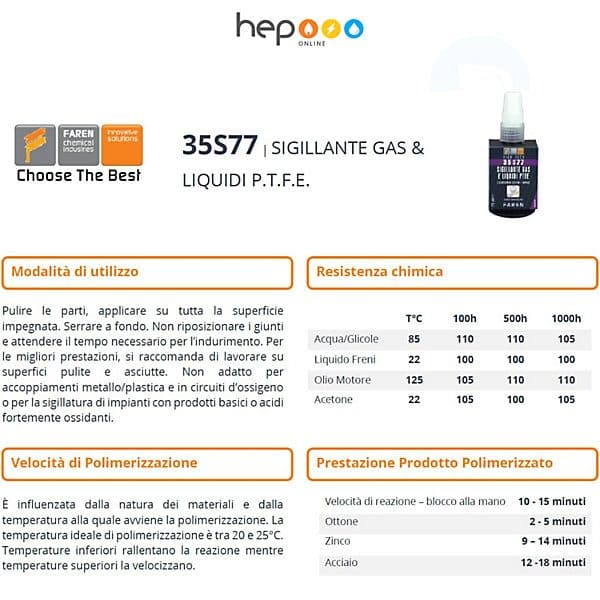 FAREN SIGILANTE GAS E LIQUIDI PTFE (1SO075)