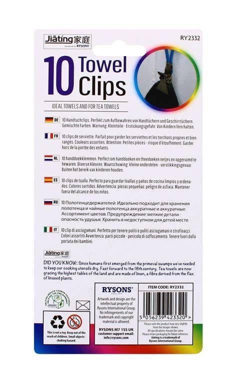 DGI  10PC TOWEL CLIPS