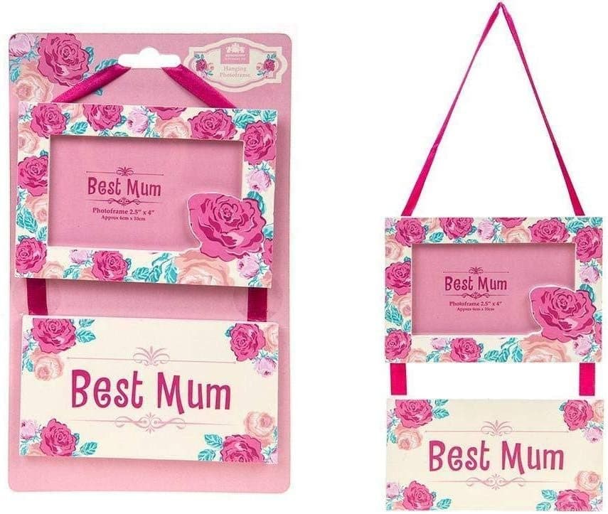 PRINTED HANGING MUM PHOTO      FRAME ON BACKING CARD