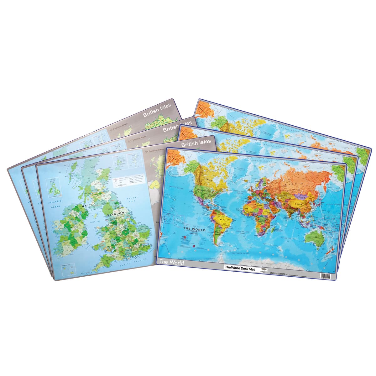 Tiger World & British Isles Desk Mats Asstd