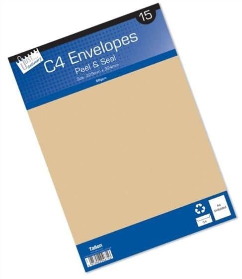 Tallon 15 C4 Manila P/S Envelopes 80gsm