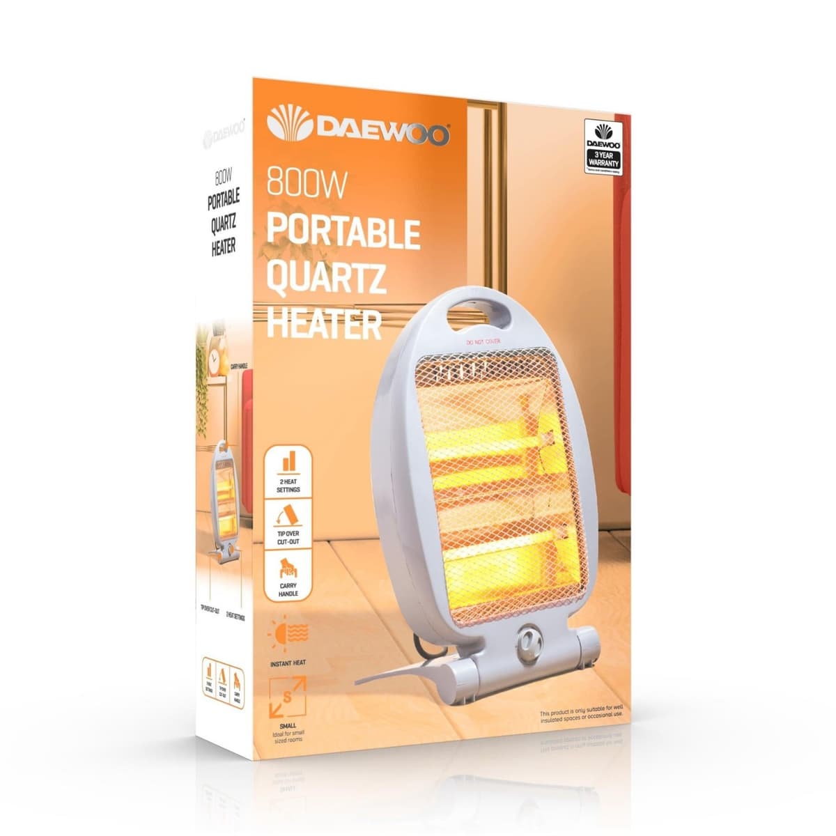 SMALL QUARTZ HEATER -
800W XXSMALL QUARTZ HEATER - 800W