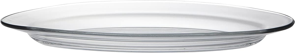 "Lys Transparent Plat Ovale 36 cm  
Lys Clear Oval Dish 36 cm (14 1/8"")  "

