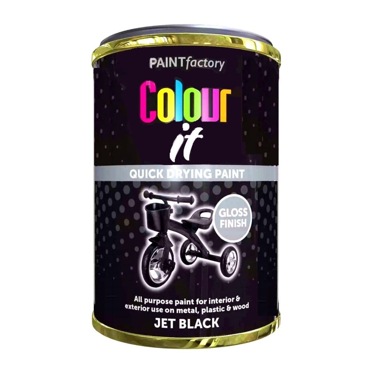 Colour It Gloss Paint Jet Black 300Ml
