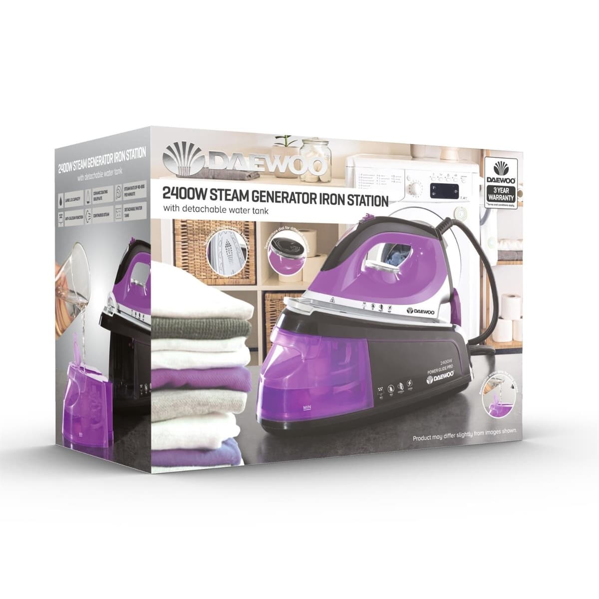Daewoo 2400W 1.2L Steam Station Iron