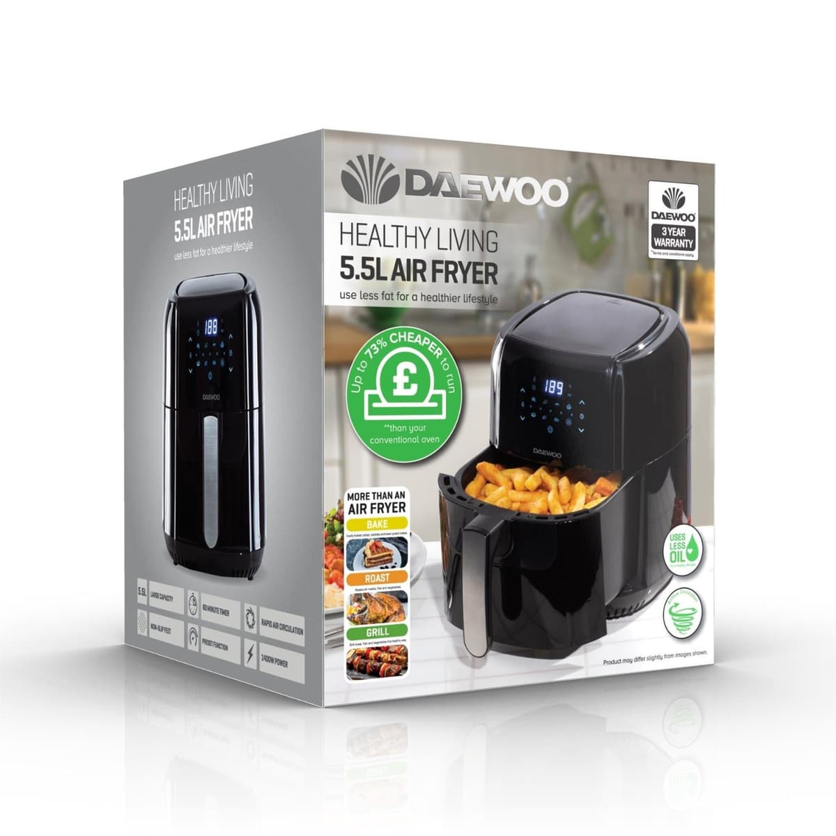 Daewoo 5.5L Digital Air Fryer 1400w