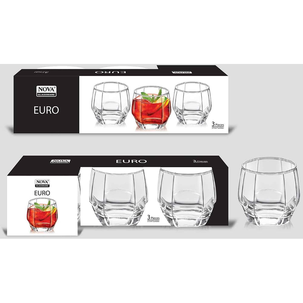 SOV Euro Glasses 375 Ml 3 Pcs