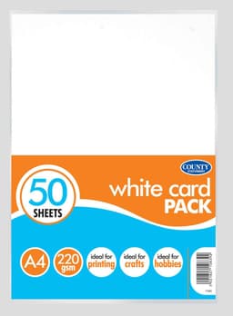 County A4 White Card Pk 220gm 50 Sheet 2