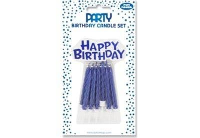 BLUE MET CAKE CANDLE SET