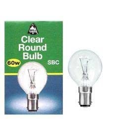 BELL CLEAR ROUND BULB SBC/B15D  60W HALOGEN