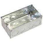 EAGLE TWO GANG ZINC PLATED METAL BACK BOX (MOUNTING DEPTH (MM) 47