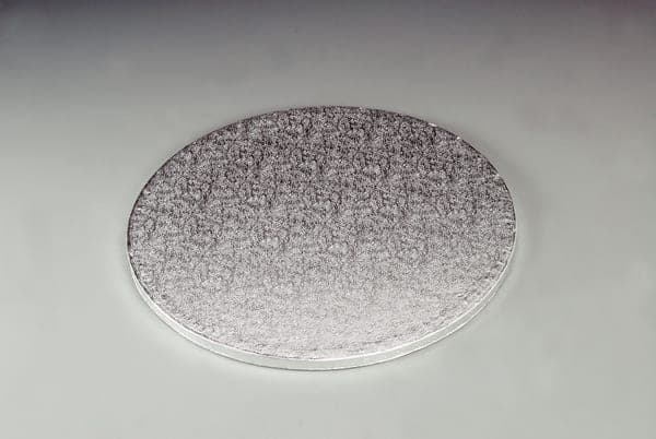 12" Round Embossed Cake 12mm Drum PACK OF 5 sil
