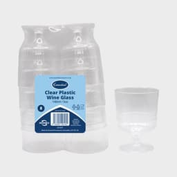 5 OZ PLASTIC STEM WINE GOBLET PK8 - ACP440. 1