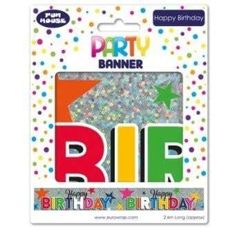 HAPPY BIRTHDAY BANNER TEXT HOLO