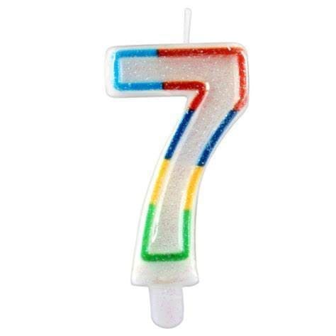 BIRTHDAY CANDLE 7 NUMBER PK6