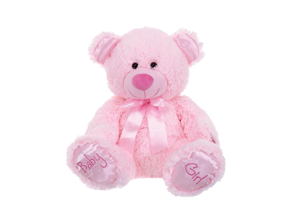WHL 17"/43CM SITTING BABY GIRL BEAR