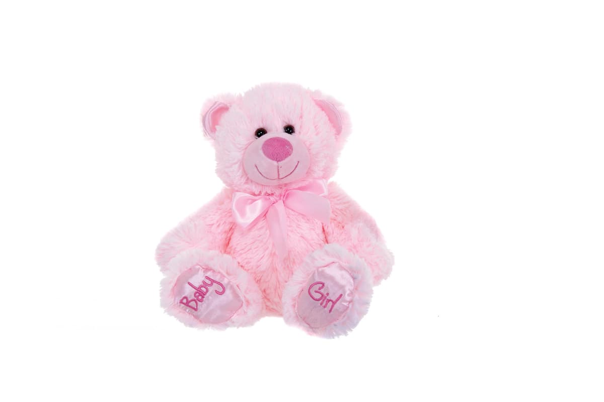 WHL 8" /20CM SITTING BABY BOY PINK BEAR